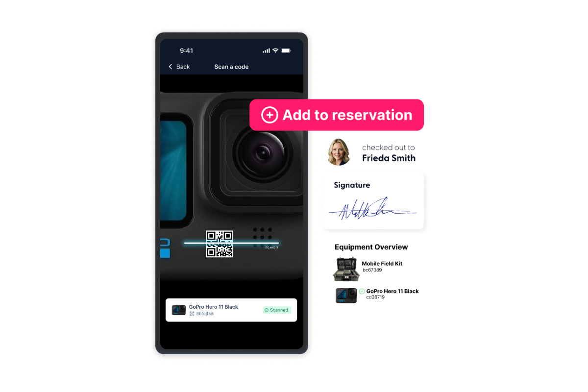 Mobile app reservations view