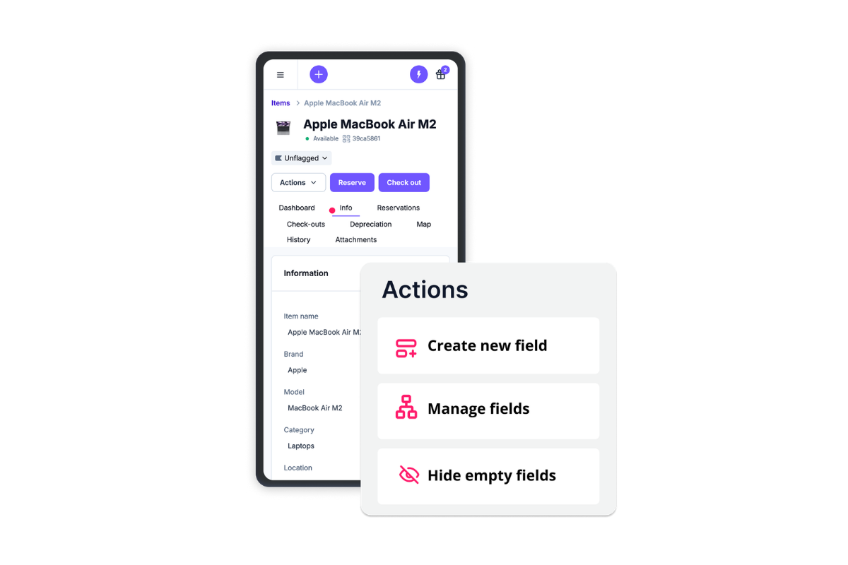 Mobile app view