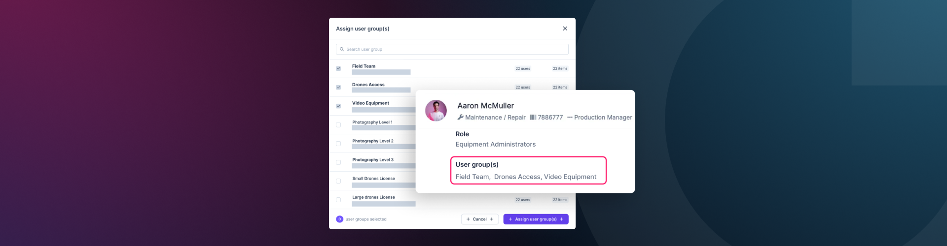 Additional user contacts and multi select fields