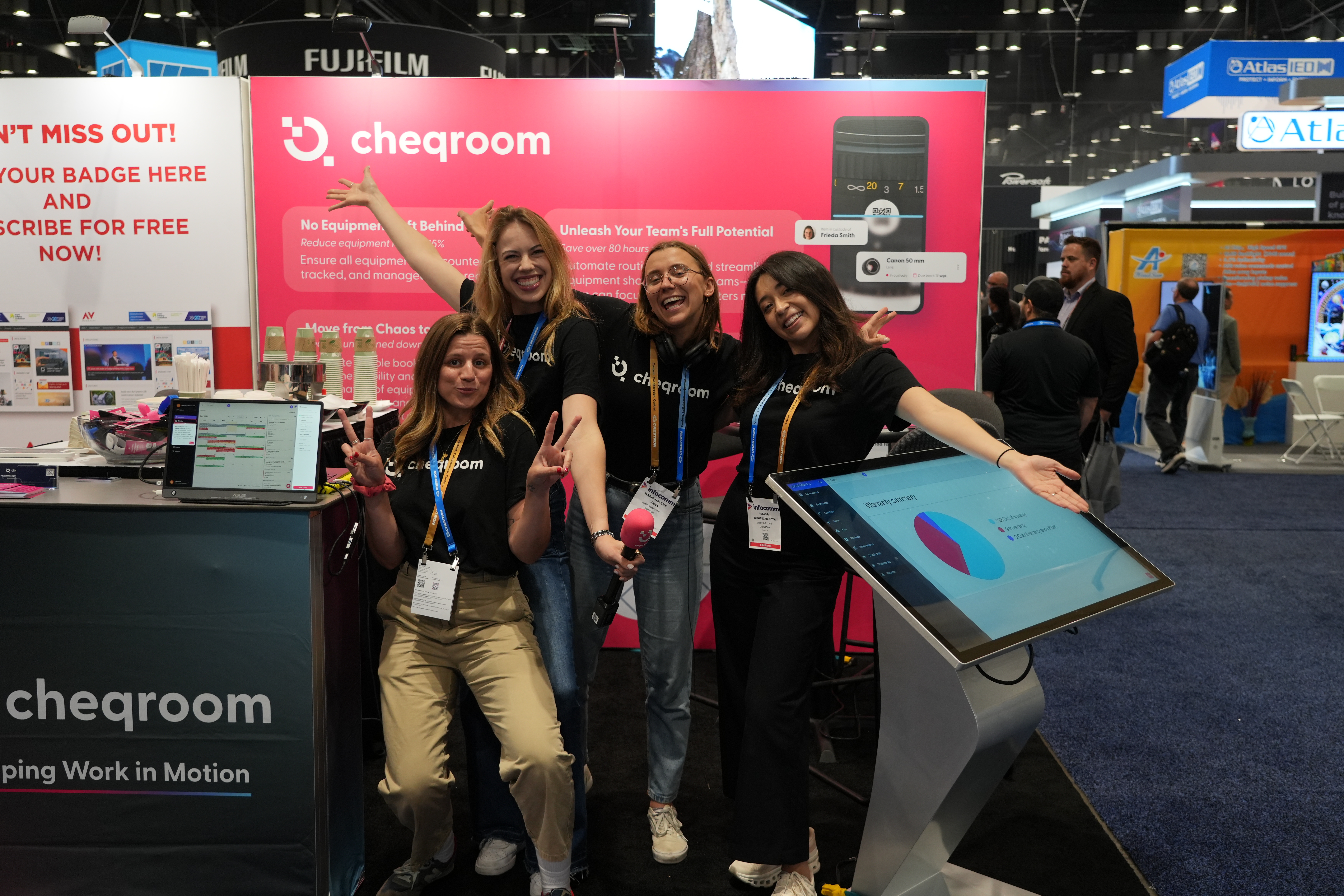 Cheqroom Girls squad at infocomm Event