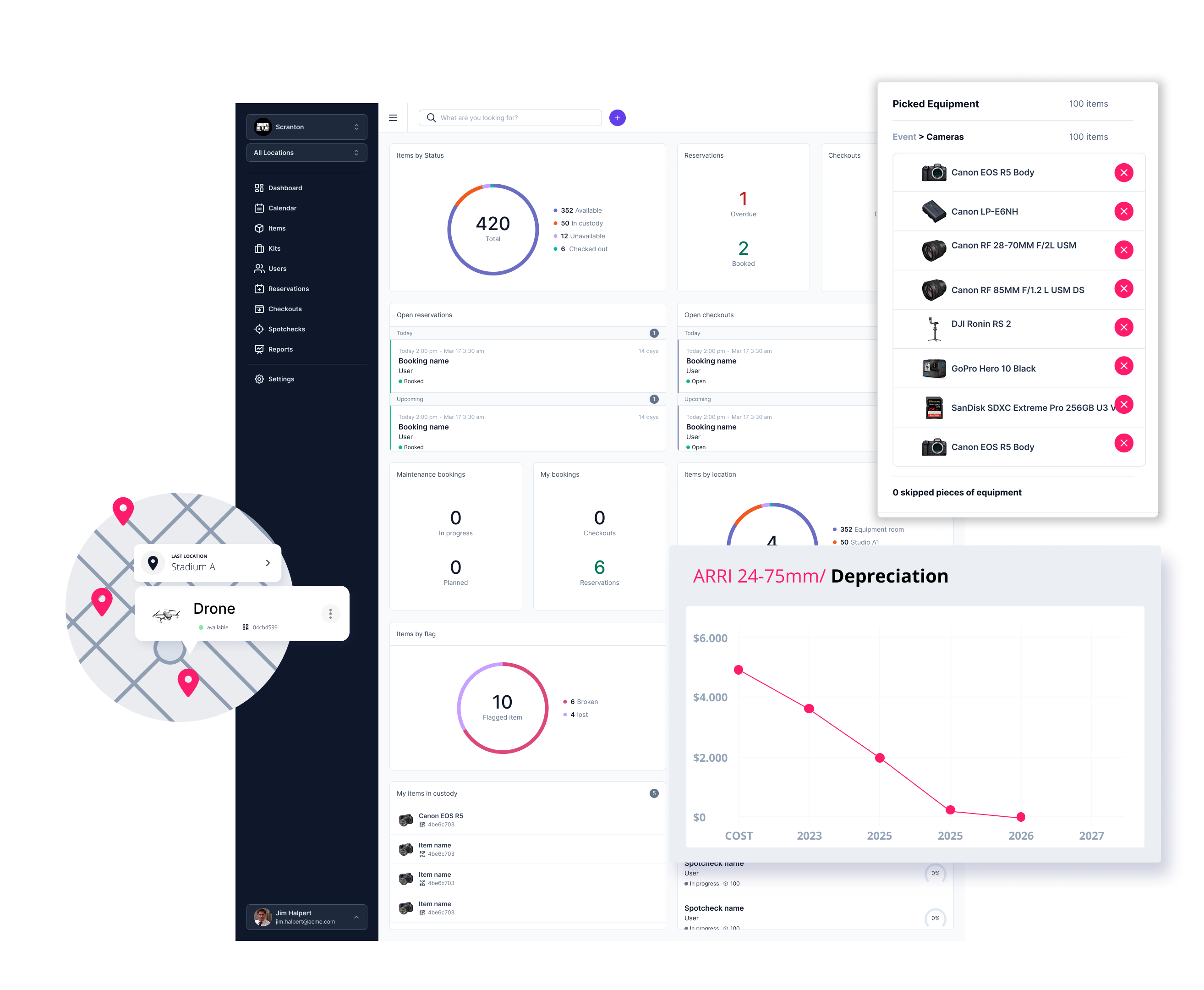 Equipment Tracking Dashboard
