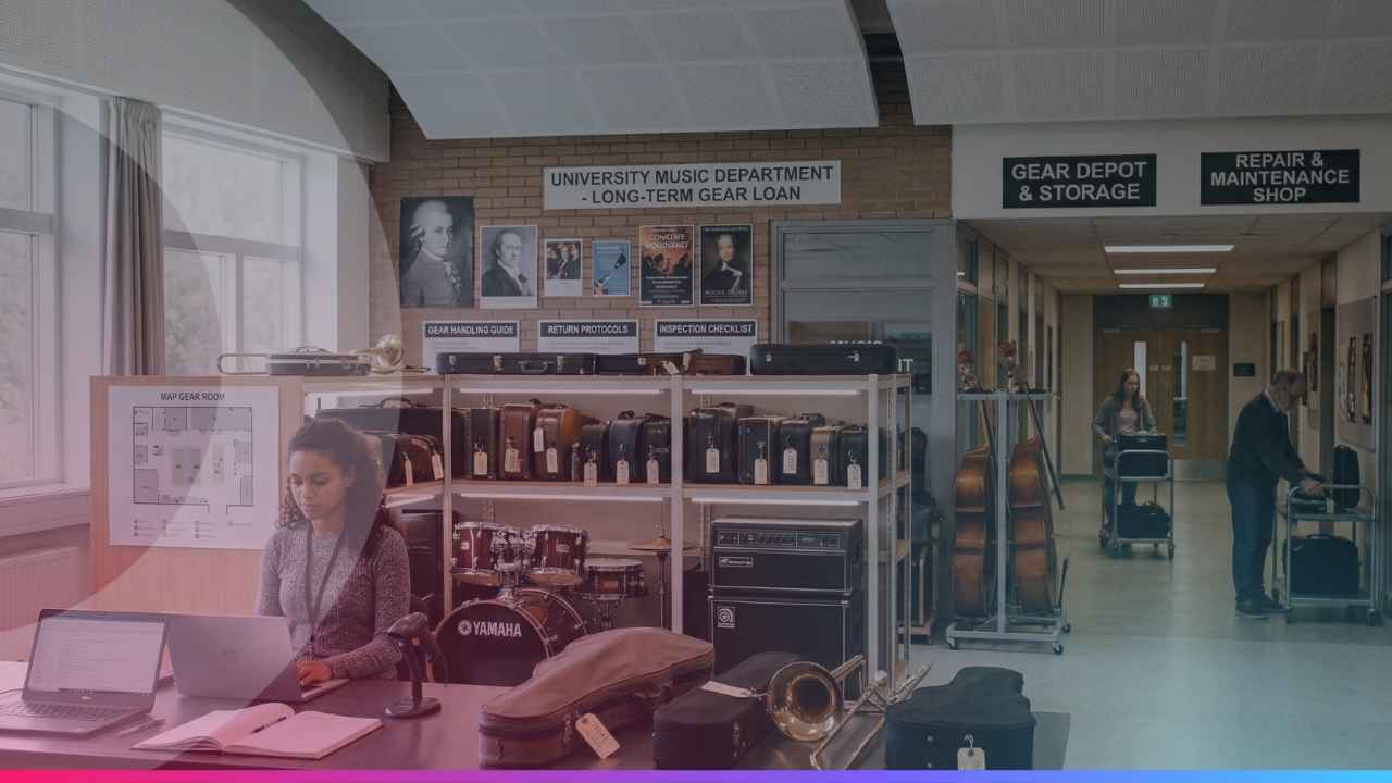 Music Department Equipment Management Header