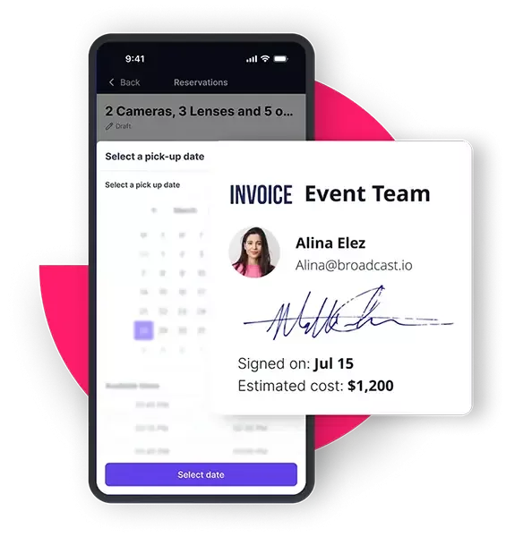 Equipment Invoicing for Event Production