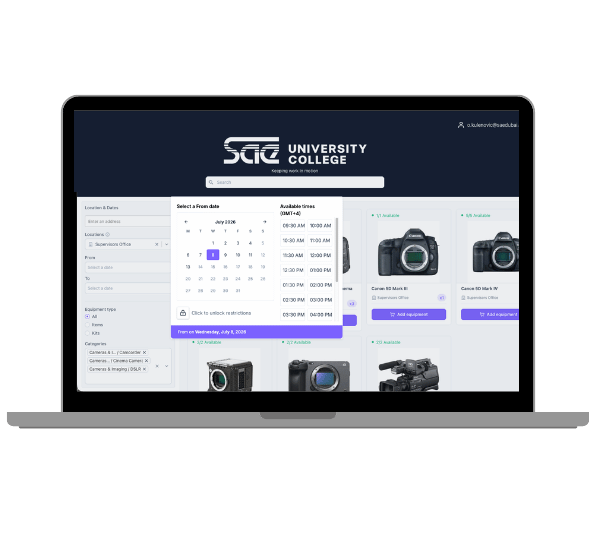 SAE Dubai Booking Portal