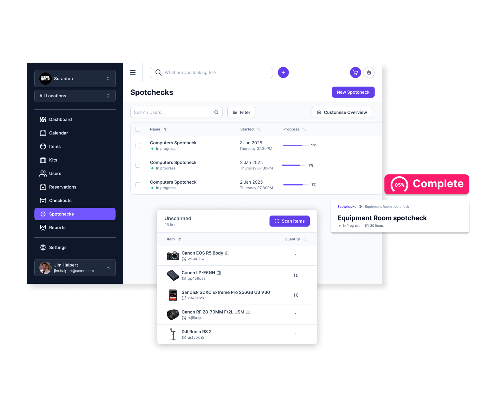 Spotchecks Dashboard