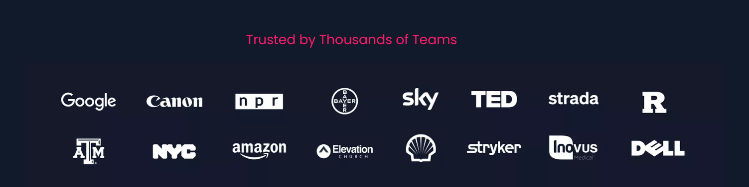 Trusted by Over 1000 Team