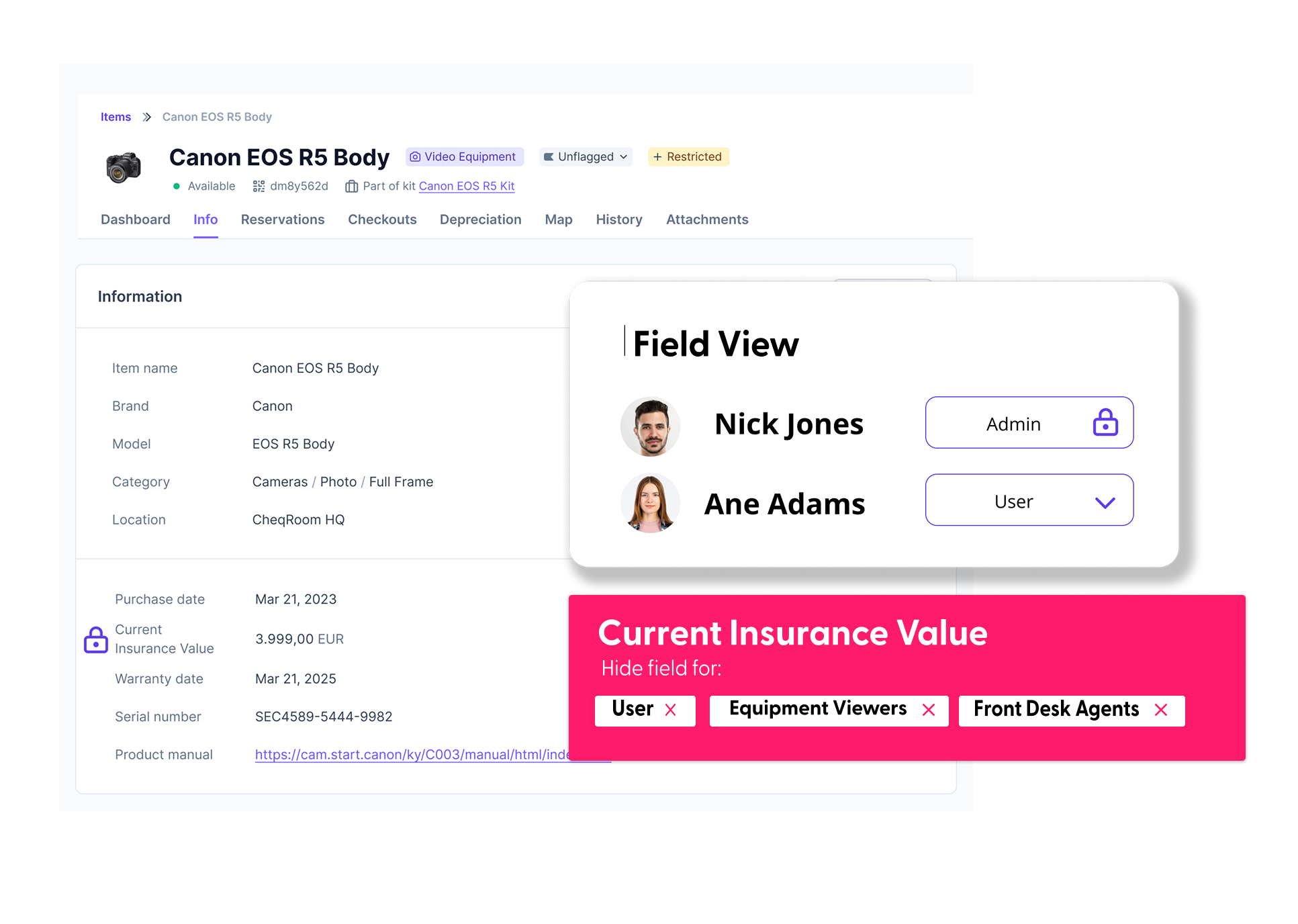 Field view by role Website