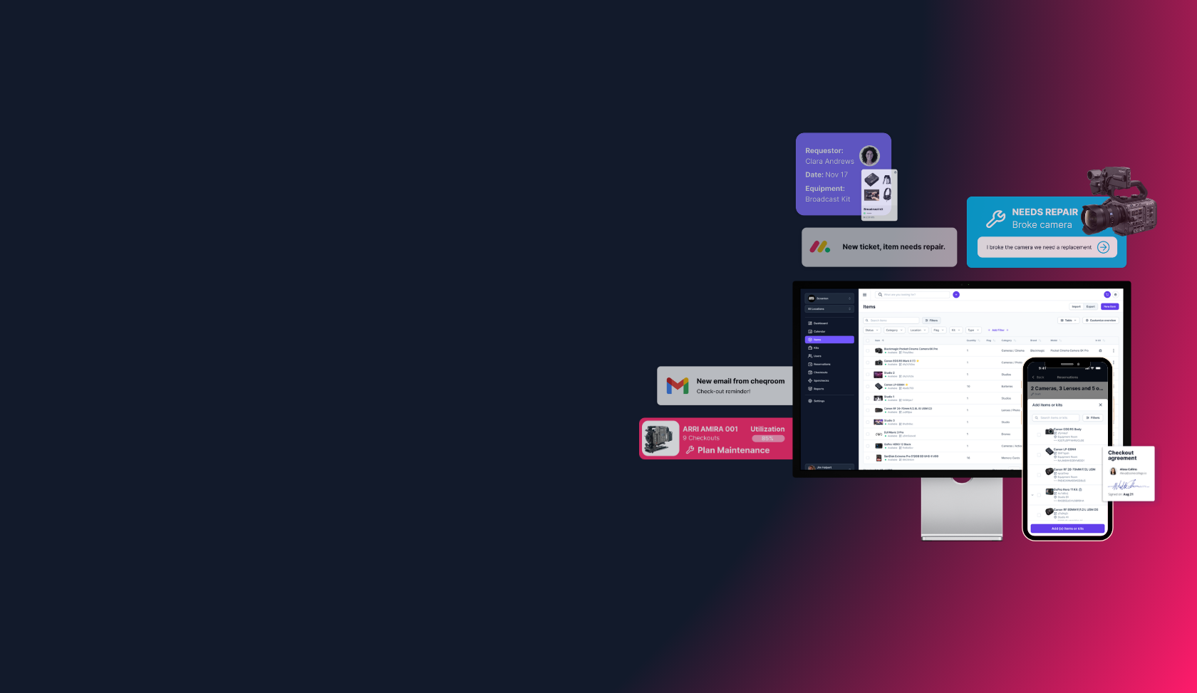 Home page header dark blue