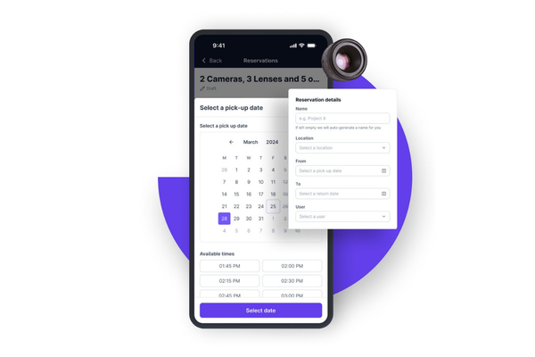 Reservations mobile screen