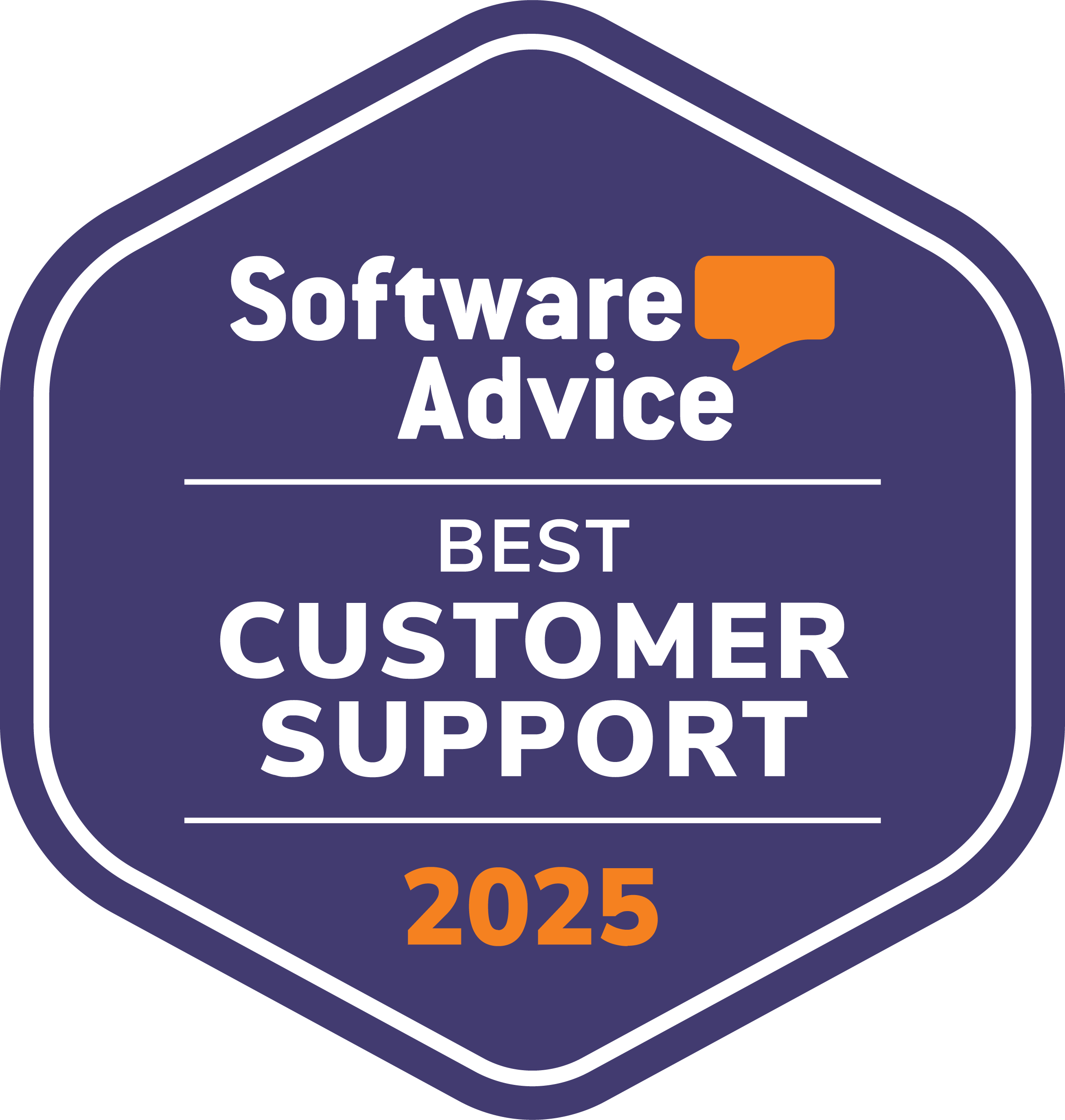 2025 Software Advice Best Customer Support